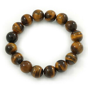 �y���������z�A�N�Z�T���[�@�l�b�N���X�@�^�C�K�[�A�C�r�[�Y�t���b�N�X�u���X���b�g12mm rotondo occhio di tigre semipreziose perline flex bracciale 18cm l