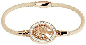 【送料無料】アクセサリー ネックレス ベージュシャフトレザーストラップcinturino in pelle con albero des lebens per donna beige 18 cm chiusura