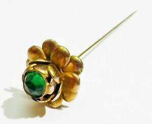 yzANZT[@lbNX@NX^Be[Wpic pingle cravate chapeaux ancienne fleur cristal meraude bijou vintage 3261