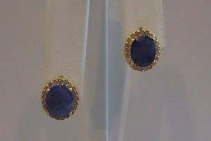 yzANZT[@lbNX@CG[Vo[{^COTt@CAAv18k giallo oro sopra argento sterling 925 bottone orecchini con zaffiro amp;