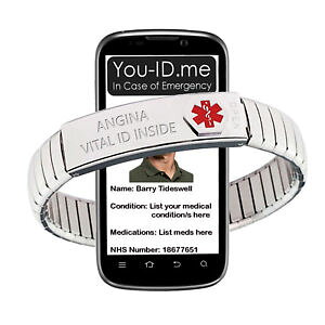 【送料無料】アクセサリー ネックレス ブレスレットangina braccialetti espandendo sos ghiaccio medico id identit in caso di emergenza