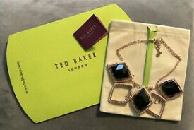 【送料無料】アクセサリー　ネックレス　テッドベーカーリーガルネックレスブラックローズゴールドトーンted baker regal gem dichiarazione collana nero e rose gold tone