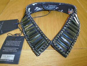 yzANZT[@lbNX@ebhx[J[NX^ubNJbgJ[lbNXbnwt ted baker ellaa nero cristallo taglio bib collare collana statement nuovo