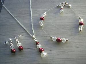 yzANZT[@lbNX@lbNXuXbgre[WbNCOZbg94c collana di perle amp; cristallo bracciale amp; orecchini set per donne ragazze look vintage