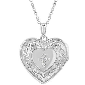 yzANZT[@lbNX@X^[OVo[L[rbNWRNX_Cargento sterling 925 zircone cubico trasparente croce medaglione a cuore