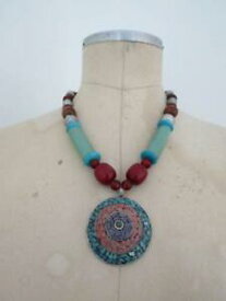 【送料無料】アクセサリー　ネックレス　ビンテージターコイズトライバルチップネックレスチョーカーvintage turchese chip tribale collana girocollo
