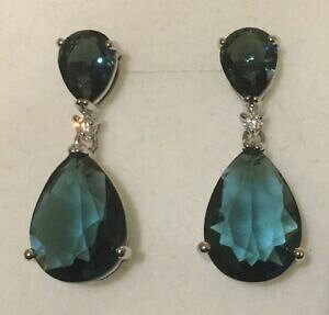 �y���������z�A�N�Z�T���[�@�l�b�N���X�@p designer grande fumo aqua zaffiro pera goccia oro bianco gf orecchini plumuk box