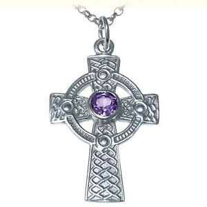 yzANZT[@lbNX@X^[OVo[AWXgZeBbNVo[NXy_gargento sterling amp; ametista croce celtica ciondolo con 457cm catenina argento