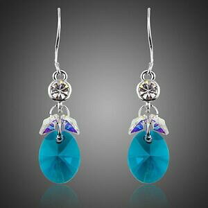 yzANZT[@lbNX@CONX^hbvseablue strass orecchini a goccia cristallo per le donne signore ragazze mje0266