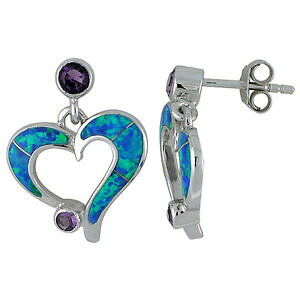 yzANZT[@lbNX@X^[OVo[Ip[J[AWXgn[gCOargento sterling opale cuore orecchini con colore ametista