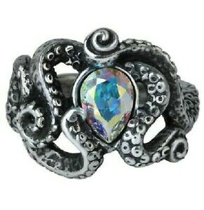 yzANZT[@lbNX@SVbN^RXtXL[Oalchemy of england gotico cthulhu polipo kraken tentacles swarovski anello r231