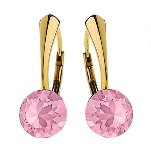 yzANZT[@lbNX@X^[OVo[COCgXtXL[NX^[Y925 argento sterling orecchini placcato oro light rose cristalli di swarovski