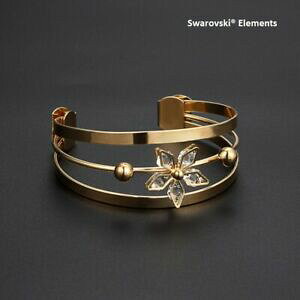 yzANZT[@lbNX@uXbgXtXL[bracelet jonc charm fleur en swarovskielements perles dores top qualit