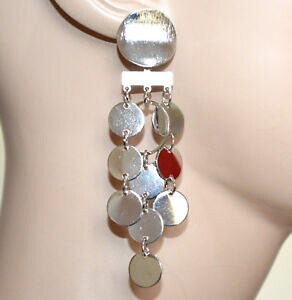 yzANZT[@lbNX@COVo[y_gy_gCOorecchini donna argento pendenti ciondoli cerchi monetine earrings boucles cc105