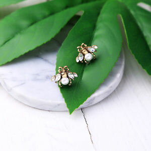 yzANZT[@lbNX@S[ftCp[zCggCONbvorecchini clip on dorato patatine fritte insetto ape perla bianco retr nn5