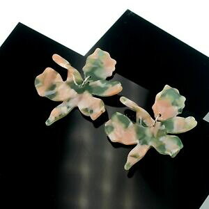 yzANZT[@lbNX@COVo[ssNCgO[gorecchini a perno argentato grandi floreale resina rosa verde leggero retr aa24