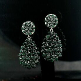 【送料無料】アクセサリー　ネックレス　クリスタルグリーンドロップイヤリングクリップorecchini clip on argentato grandi tondo goccia cristallo verde matrimonio yw12