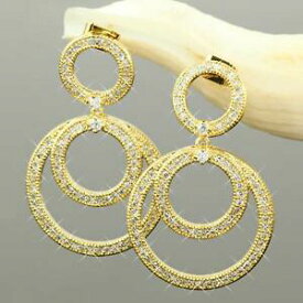 【送料無料】アクセサリー　ネックレス　ゴールドイヤリングピンorecchini a perno zirconi bianco in puro 750er oro dorato 18k o1471s uvp 63