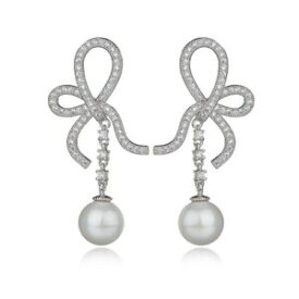 【送料無料】アクセサリー　ネックレス　イヤリングスロットルステープルパールホワイトパールorecchini fiocco farfalla perla pearl bianco matrimonio placcato oro