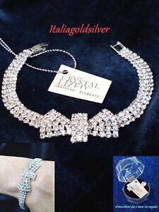 yzANZT[@lbNX@ejXuXbgIWiXtXL[NX^bhVo[CObracciale tennis swarovski originali donna cristalli rod argento 925 orecchini