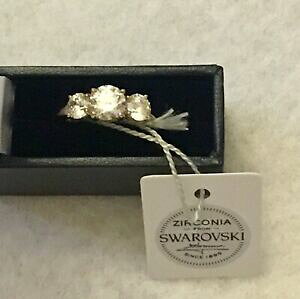 yzANZT[@lbNX@XtXL[OX^[OVo[TCYswarovski zirconi ring 925 argento sterling taglia p