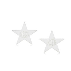 yzANZT[@lbNX@X^[OVo[cmOCOsu misura 3 iniziali monogramma star orecchini in argento sterling 925