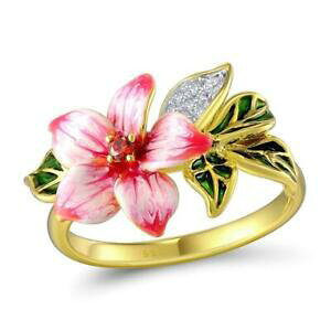 yzANZT[@lbNX@X^[OVo[Oelettrizzante lily fiore vero argento sterling 925 anello alla moda s01