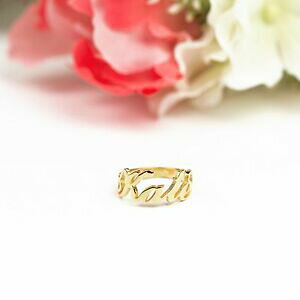 �y���������z�A�N�Z�T���[�@�l�b�N���X�@nome personalizzato ring 18 kt placcato oroscegliere qualsiasi nome