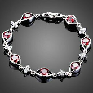 yzANZT[@lbNX@{h[uXbgbordeaux zirconi bracciale a forma di occhio per le donne signore ragazze mbr0099