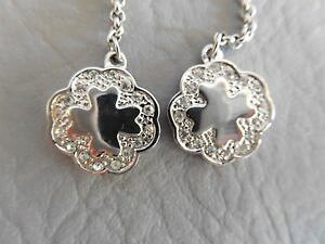 �y���������z�A�N�Z�T���[�@�l�b�N���X�@�C�������Omorellato boucle doreille pendentif gris acier inox croix trfle strass earring