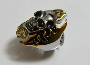 yzANZT[@lbNX@OfoCJ[XeXbague chevalire acier pur inox de 43 gr trs gros model bikers, tte de mort