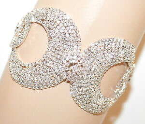 �y���������z�A�N�Z�T���[�@�l�b�N���X�@�V���o�[�u���X���b�g���C���X�g�[���N���X�^��bracciale argento strass donna cristalli cerchi avambraccio sposa cerimonia g66