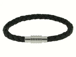 yzANZT[@lbNX@JtLbv}OlbgX[uubNU[bracciale 21 cm pelle nero con manicotto in metallo come tappo a vite magnetico