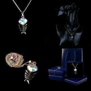 yzANZT[@lbNX@lbNXy_gWRJ[sNS[hNX^collana donna pendente pesce zircone colore oro rose 18kt cristallo regalo