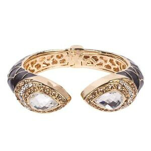 yzANZT[@lbNX@hubNuXbguXbguht@bVmikey london nero amp; oro cristallo bracciale, braccialetto donna, brand fashion