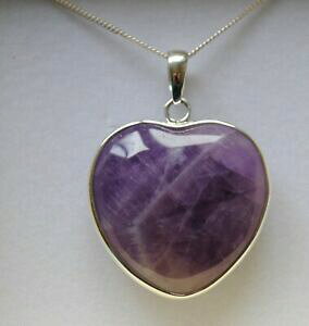yzANZT[@lbNX@X^[OVo[{bNXn[gy_gAWXglbNXgrande argento sterling con ametista collana con ciondolo a forma di cuore in confezione r