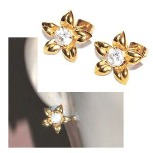 yzANZT[@lbNX@CO\bhVo[WRjEorecchini vermiglio argento massiccio 925 placcato oro fiore zirconio