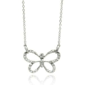 yzANZT[@lbNX@X^[OVo[XbgI[vlbNXnuova inserzionedonna argento sterling 925 rh aperto farfalla zirconi collana