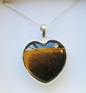 yzANZT[@lbNX@{bNXn[gy_gVo[LbcAClbNXgrandi dimensioni color argento 925 dorato tigri eye gemstone collana con ciondolo a forma di c