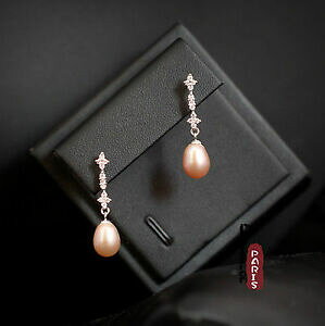 yzANZT[@lbNX@p[sNhbv\bhVo[COorecchini madreperla perle coltivazione goccia rosa argento massiccio 925