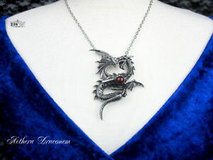 �y���������z�A�N�Z�T���[�@�l�b�N���X�@�l�b�N���X�s���[�^�[�S�V�b�N�h���S���y���_���gcollana donna peltro alchimia gotico drago red orb ciondolo bigiotteria