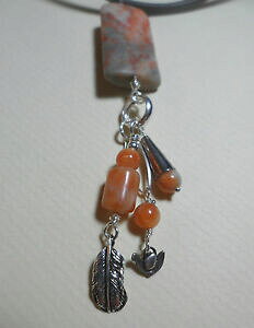 yzANZT[@lbNX@NX^[OVo[y_glbNXcollana con ciondolo in pelle calcite spider vena agata argento sterling colomba piuma