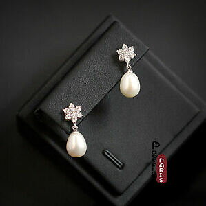 yzANZT[@lbNX@p[hbvVo[COorecchini madreperla perle coltivazione goccia bianco argento massiccio 925