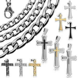 yzANZT[@lbNX@y_gNX`F[lbNXX`[ubNJ[Vo[CGXciondolo croce crucifix crocifisso collana catena acciaio colore nero argento
