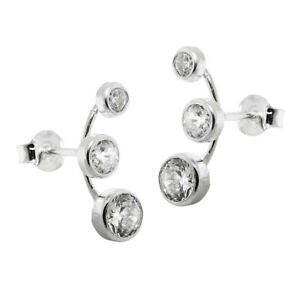 �y���������z�A�N�Z�T���[�@�l�b�N���X�@�v���O×�V���o�[spina 16x6mm ognuna con 3 zirconi argento 925