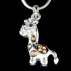 yzANZT[@lbNX@LXtXL[NX^Tt@lbNXmarrone giraffa fatto con swarovski cristallo animali zoo safari ragazze collana