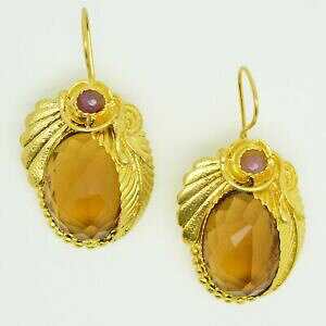 �y���������z�A�N�Z�T���[�@�l�b�N���X�@�I�X�}���C�������Oaylas ottomano abbell semipreziose gemstone orecchini agata quarzo affumicato