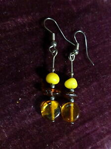 yzANZT[@lbNX@re[WRjbNogCOvintage giallo duova, cognac, miele baltic amber orecchini