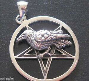 yzANZT[@lbNX@X^[OVo[X^btR{s[^[Xg[y_gpentacolo corvo ciondolo in argento sterling 925 ~ pentagramma by peter stone