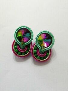 yzANZT[@lbNX@COVo[sorecchini soutache da lobo con cristalli e perni in argento 925